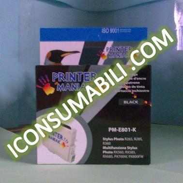 cartuccia compatibile PrinterManiak T 801 Black